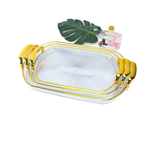 03 PCS ELEGANT ACLYRIC TRAY SET