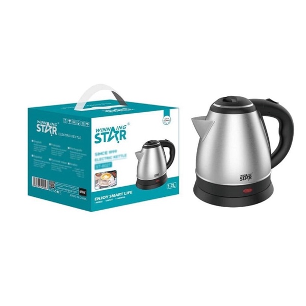 WINNING STAR ST-6027 CORDLESS STAINLESS STEEL KETTLE 1.2L