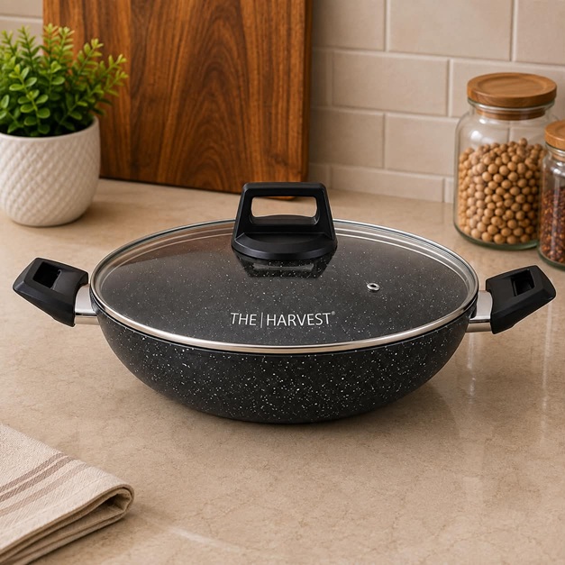THE HARVEST WOK WITH HANDLE 30 CM