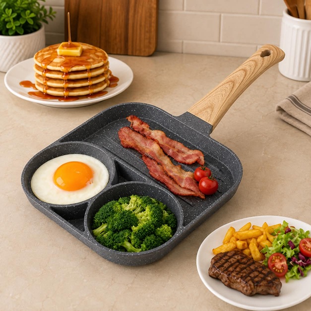 3 HOLE FRY PAN