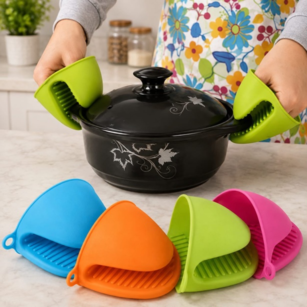 SILICONE HEAT RESISTANT COOKING POT HOLDER