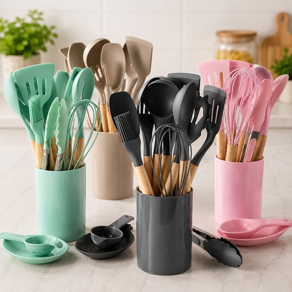 12 PCS SILICONE SPOON SET